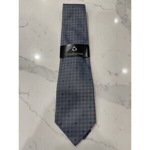 NWT Claiborne 100% Silk Blue Gray Tie